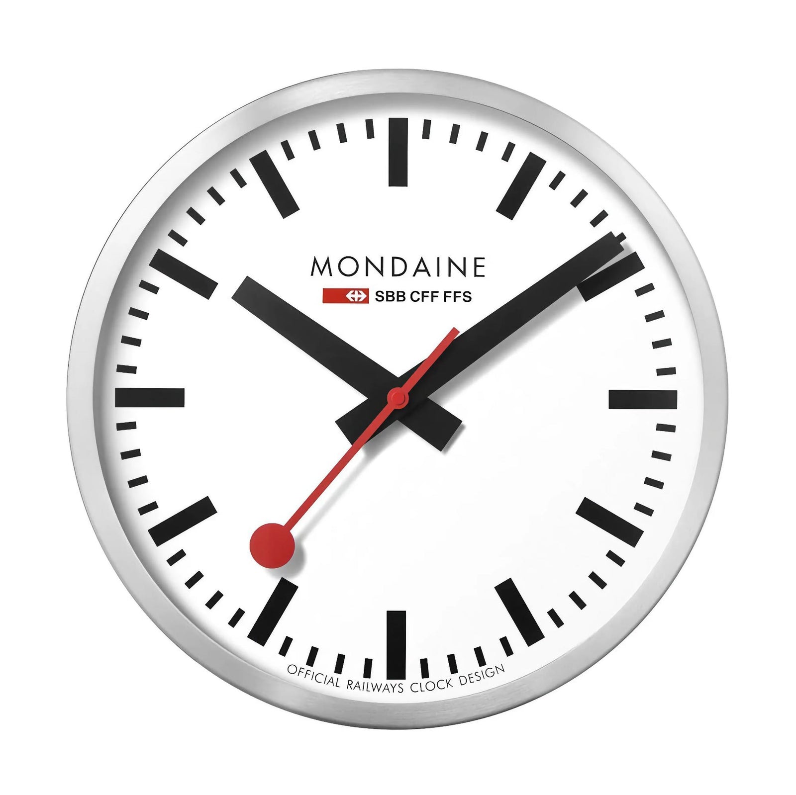 Mondaine wall clock ø40, silver