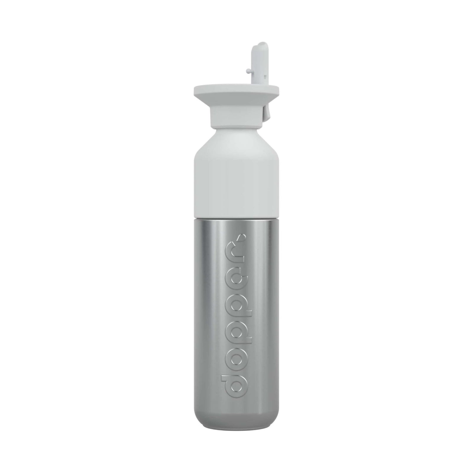 Dopper Steel x Flip Straw bottle 490ml, white