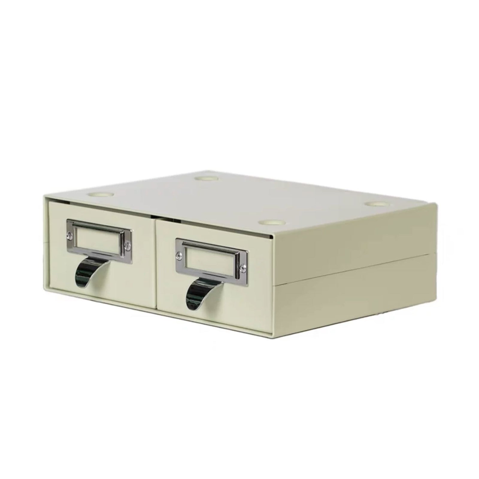 Dulton Stackable Double drawers, ivory