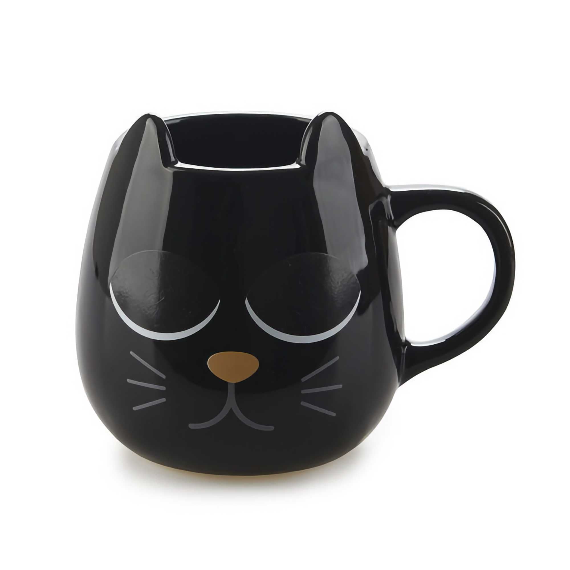 Balvi Wake Cat Mug, Black