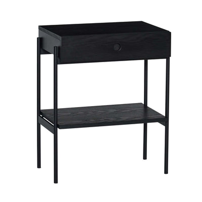 Hubsch Noir bedside table, black