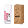 Snoopy Tall Glass Cup 200ml, Pink Sofa