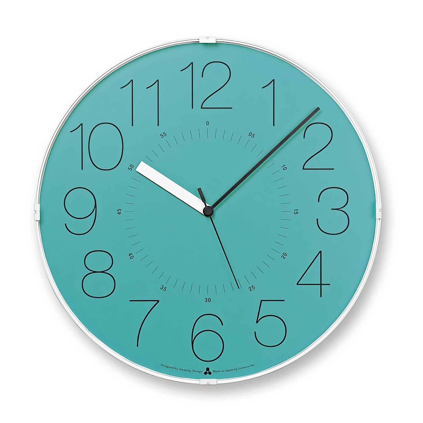 Lemnos CARA wall clock, turquoise