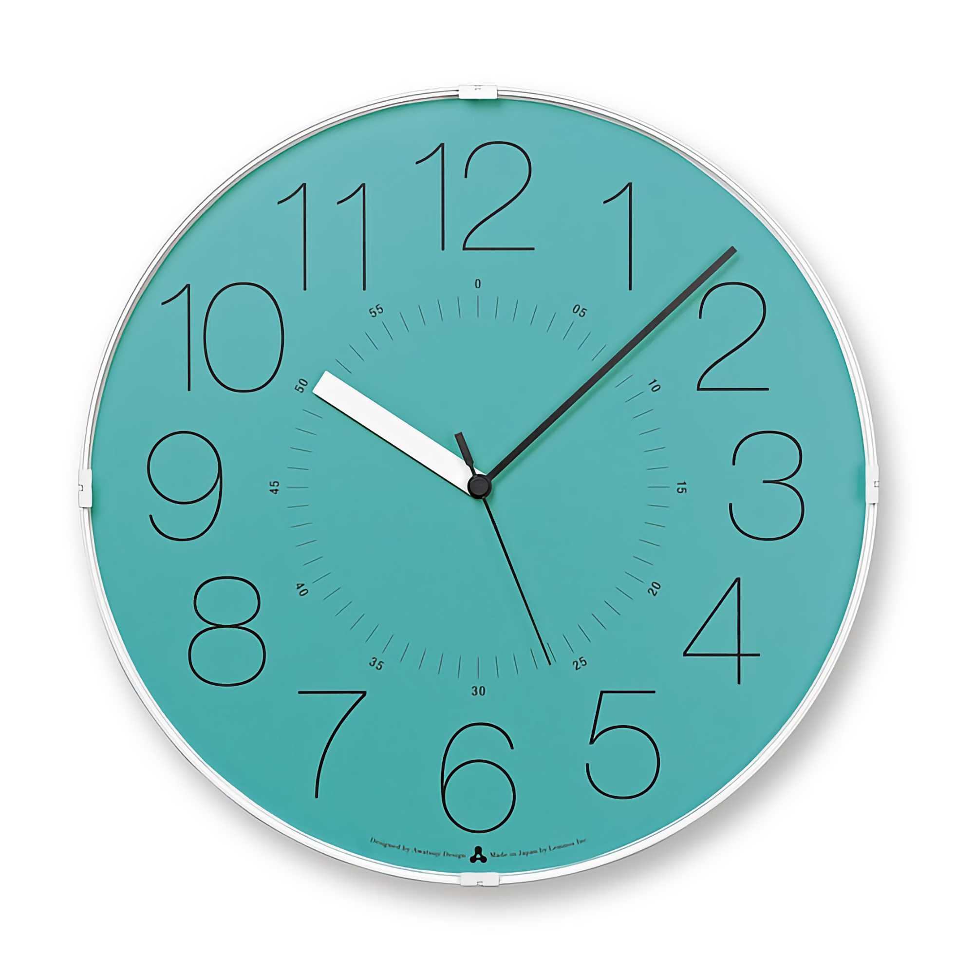 Lemnos Cara Wall Clock, Turquoise
