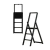 Design house Stockholm Step Ladder 3 Steps with wall mount, black lacquered