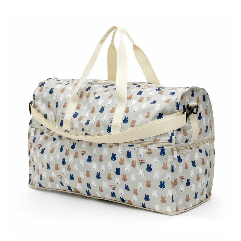 HAPI+TAS© Miffy Foldable Duffle Bag 38L, Grey Many