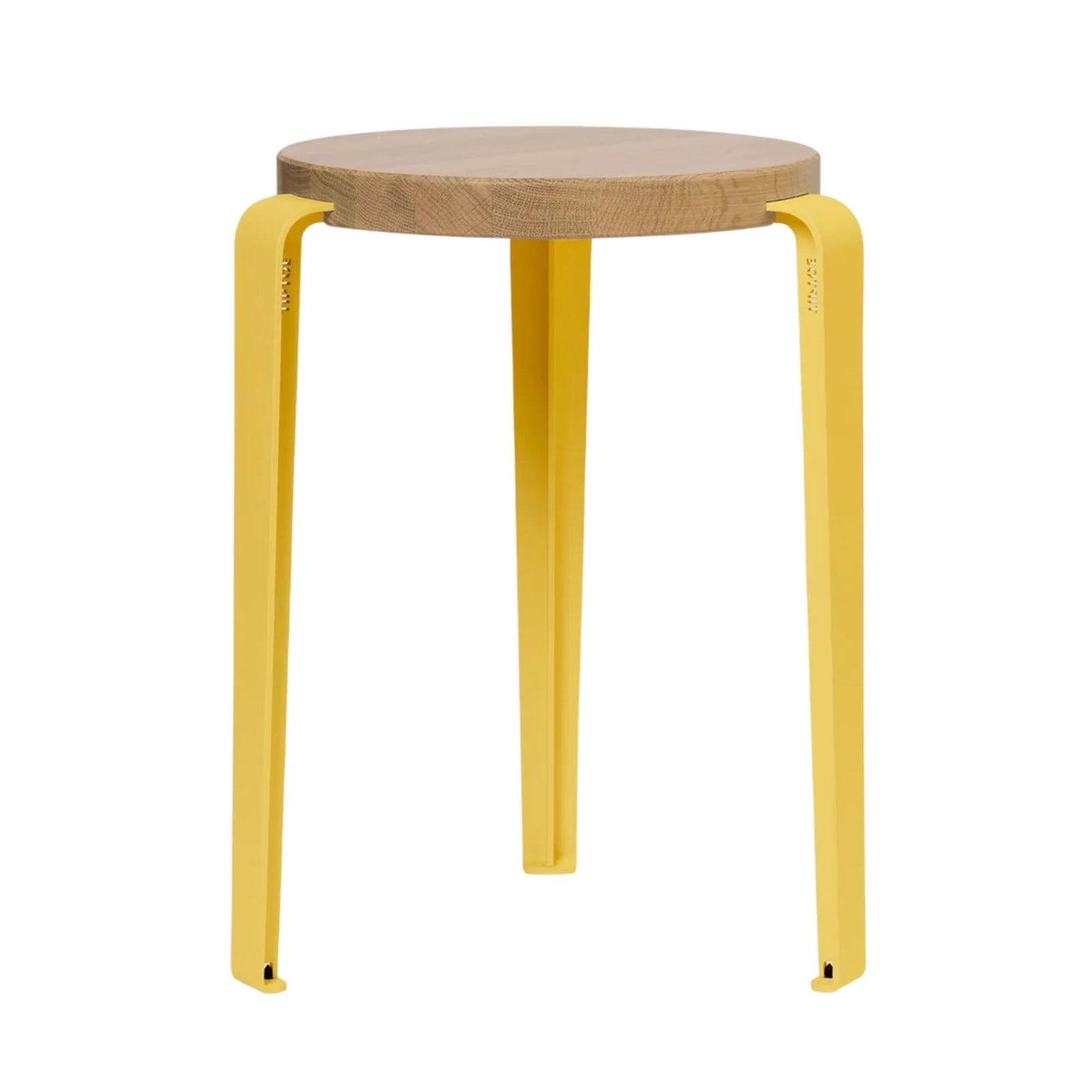 Tiptoe Lou stool, oak/brioche yellow