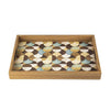 MNP Wooden 'Art Deco Turquoise' Wooden Tray