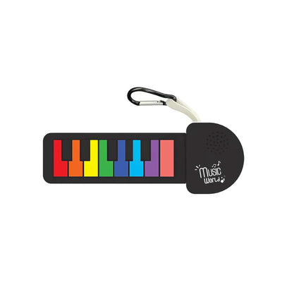 Music World Roll up silicone instrument keychain, piano