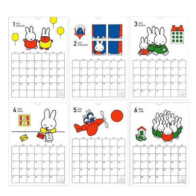 Miffy wall calendar 2027, red