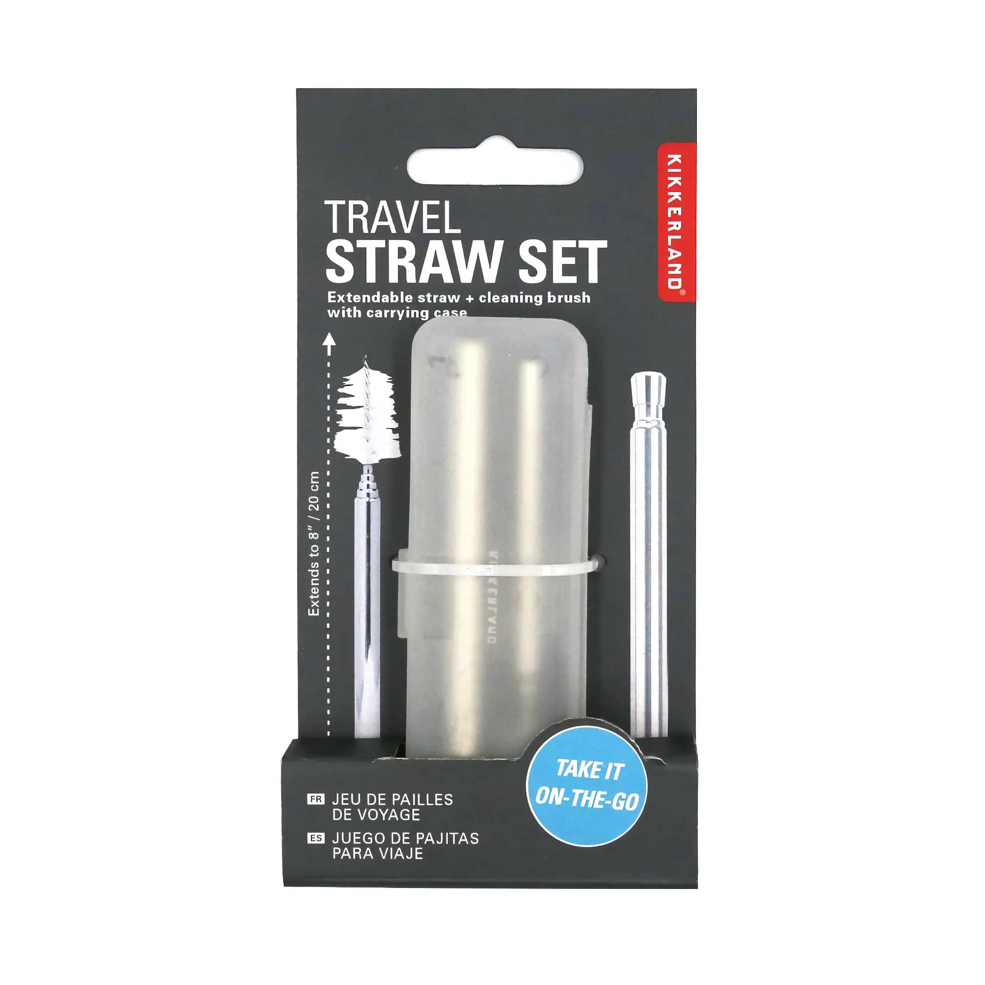 Kikkerland Travel Straw Set