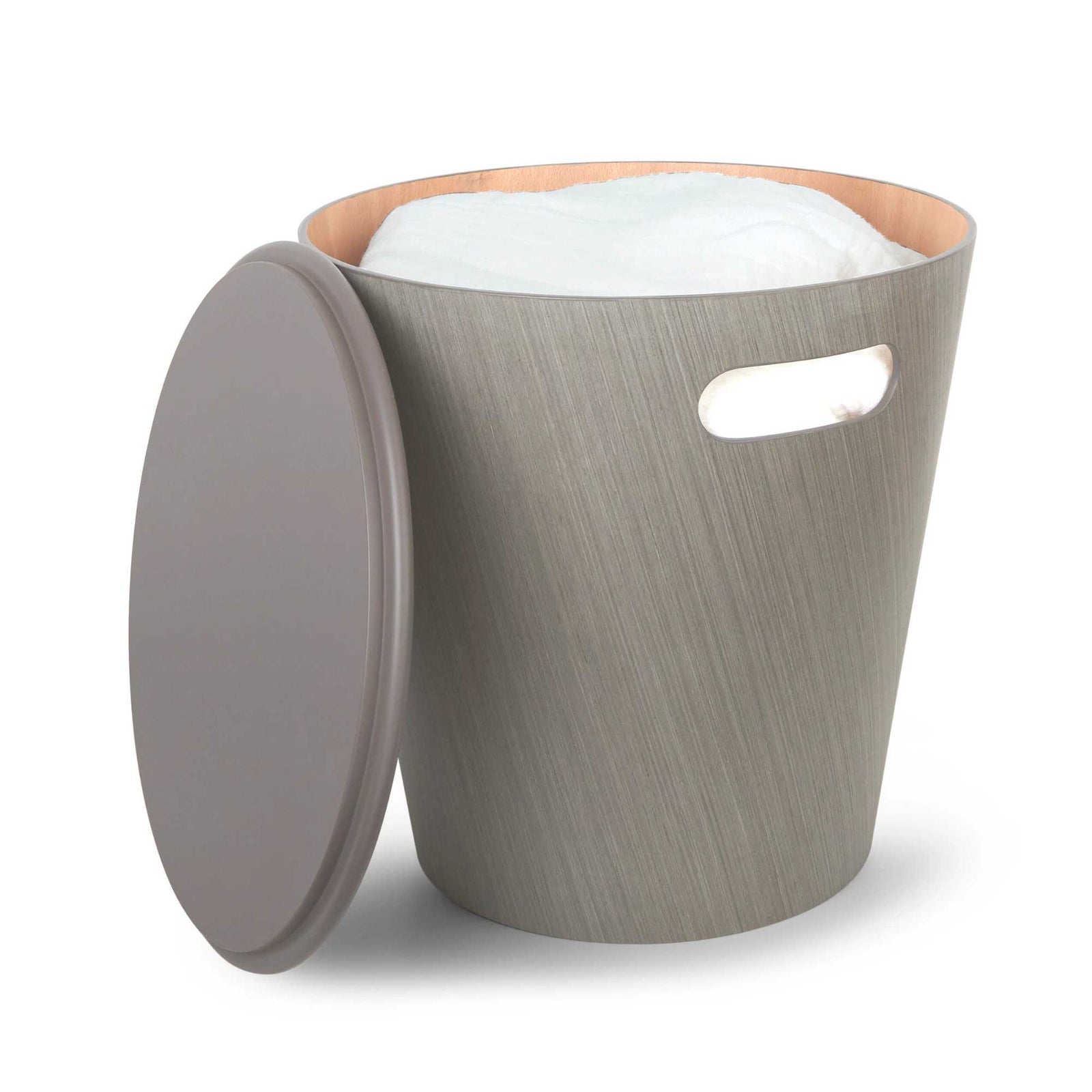 Umbra Woodrow storage stool, grey