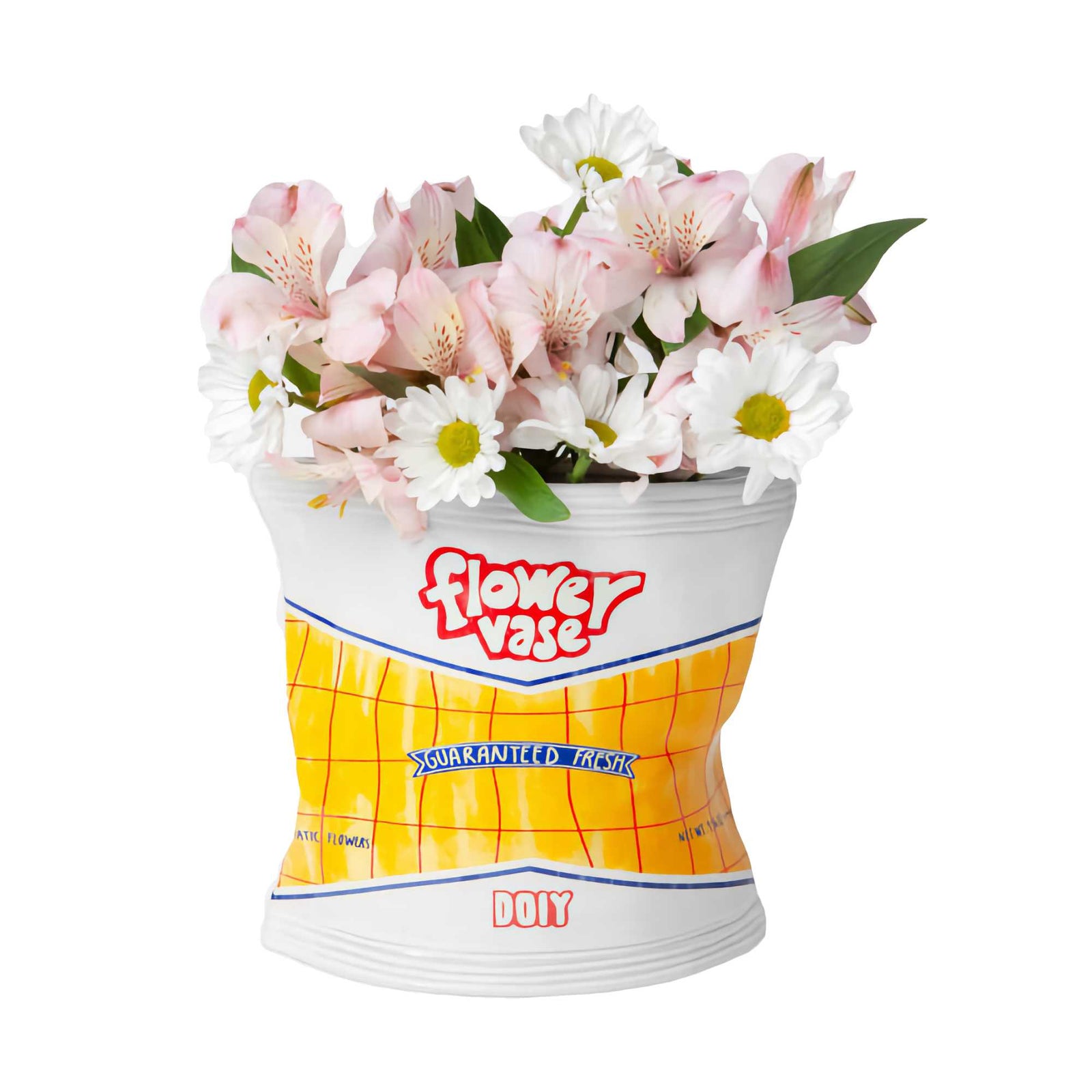 DOIY Corner Shop vase, chips bag