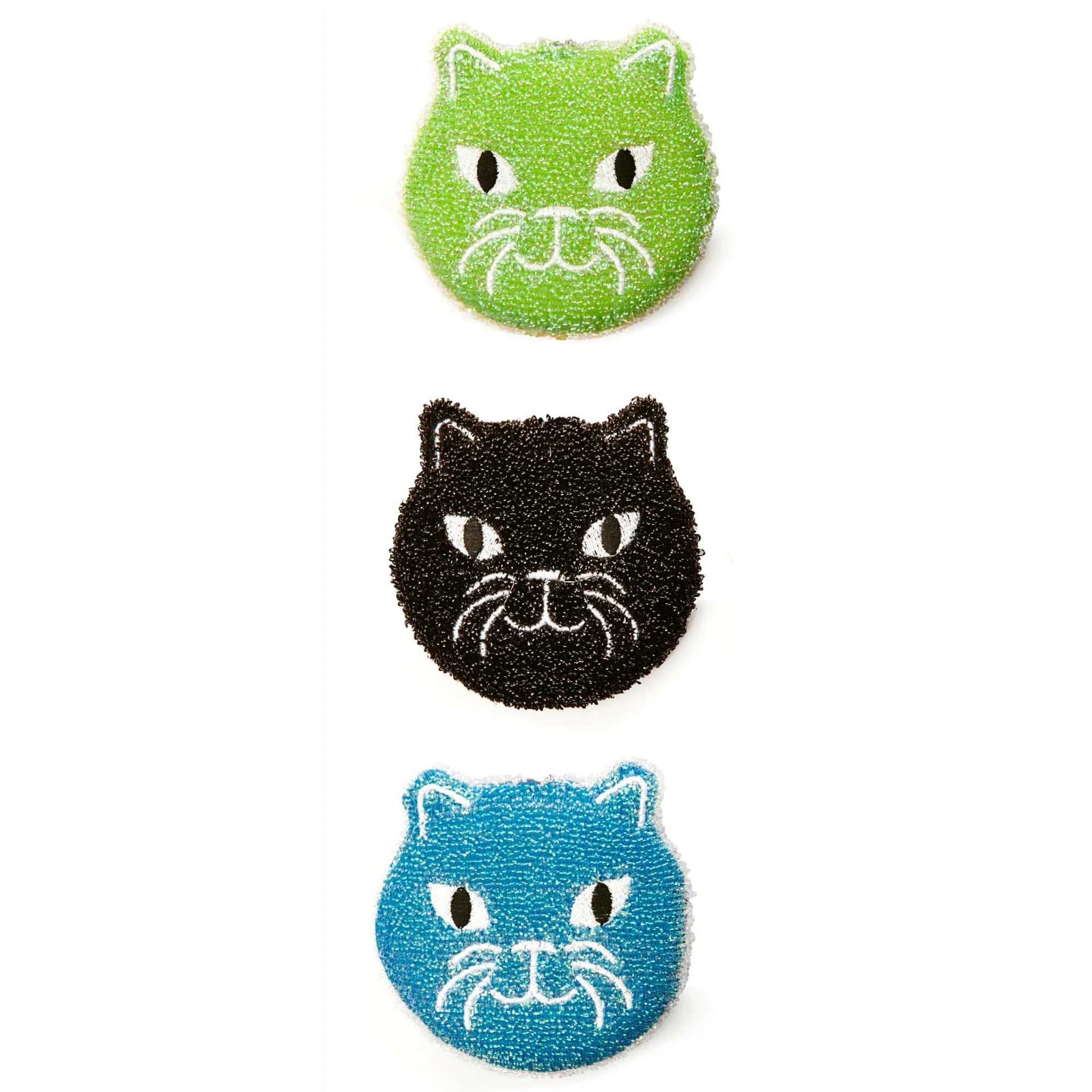 Kikkerland Kitty scrub sponges