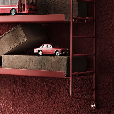 String® Pocket Metal shelving, Oxtorgsröd red