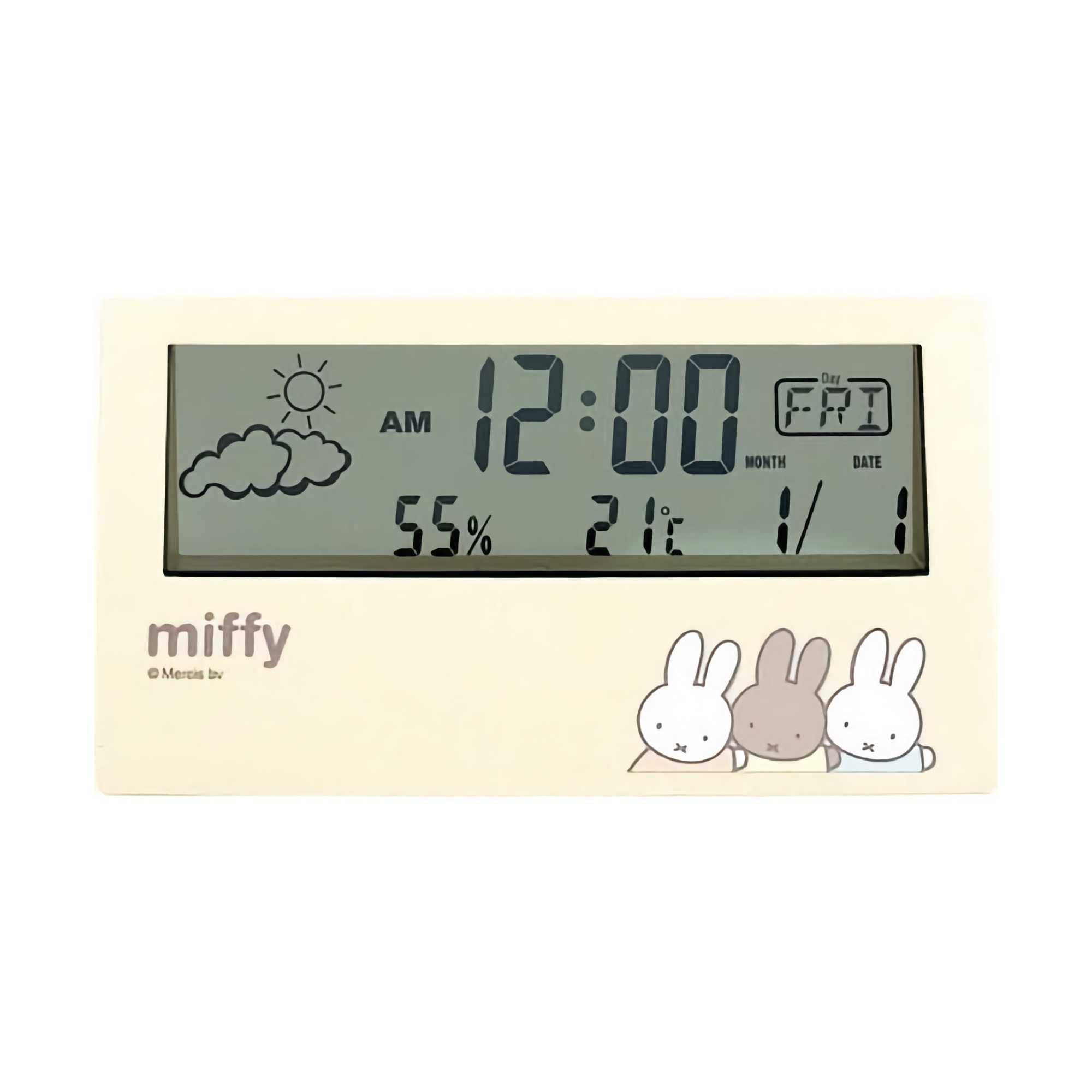 Miffy Multi-function digital clock, mocha