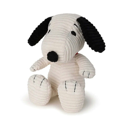 Snoopy Sitting soft toy 27cm, Eco corduroy cream