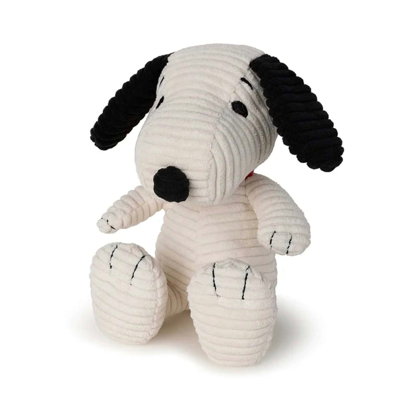 Snoopy Sitting soft toy 27cm, Eco corduroy cream