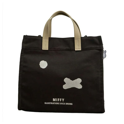 Miffy Canvas tote bag, silver face