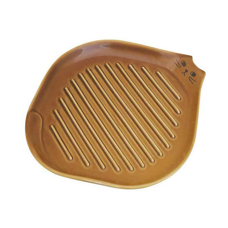 Decole Kari-Fuwa fluffy crispy toast plate, brown