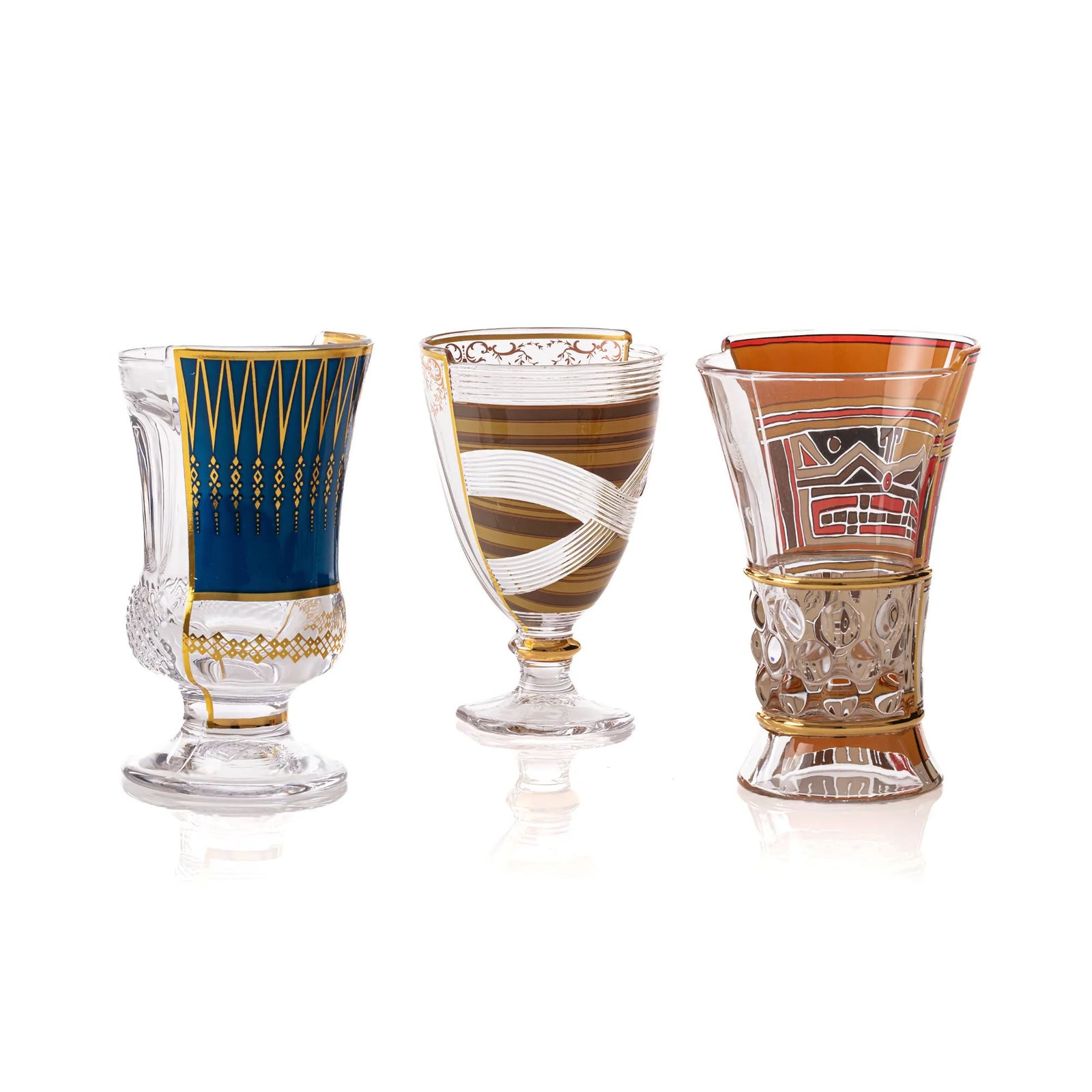Seletti Hybrid glasses set-of-3, pannotia
