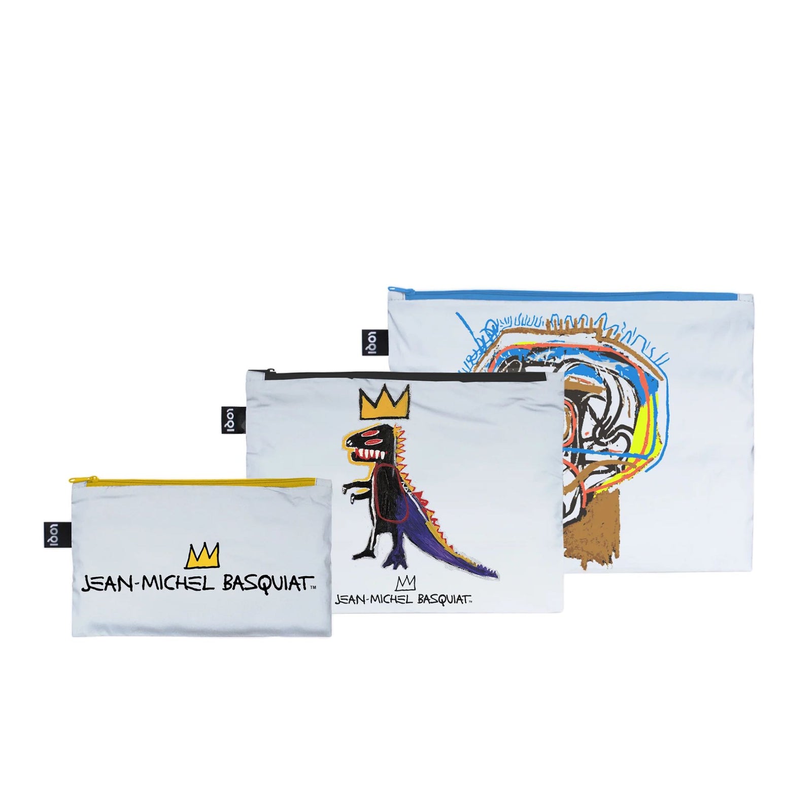 Loqi JEAN-MICHEL BASQUIAT Crown, Pez Dispenser, Untitled Reflective Zip Pockets