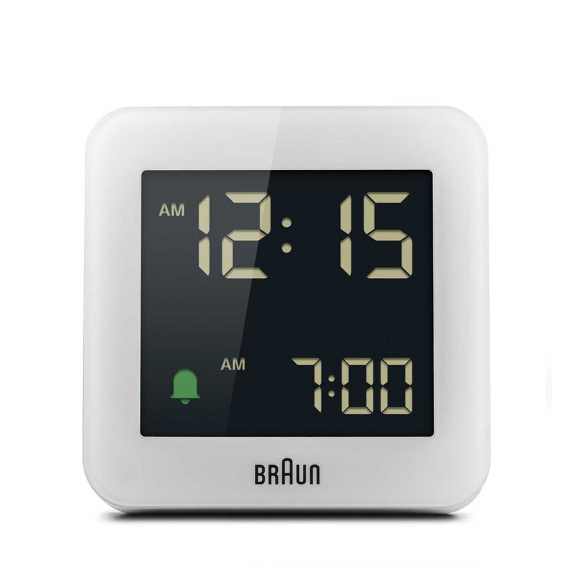 Braun BC09 digital alarm clock, white