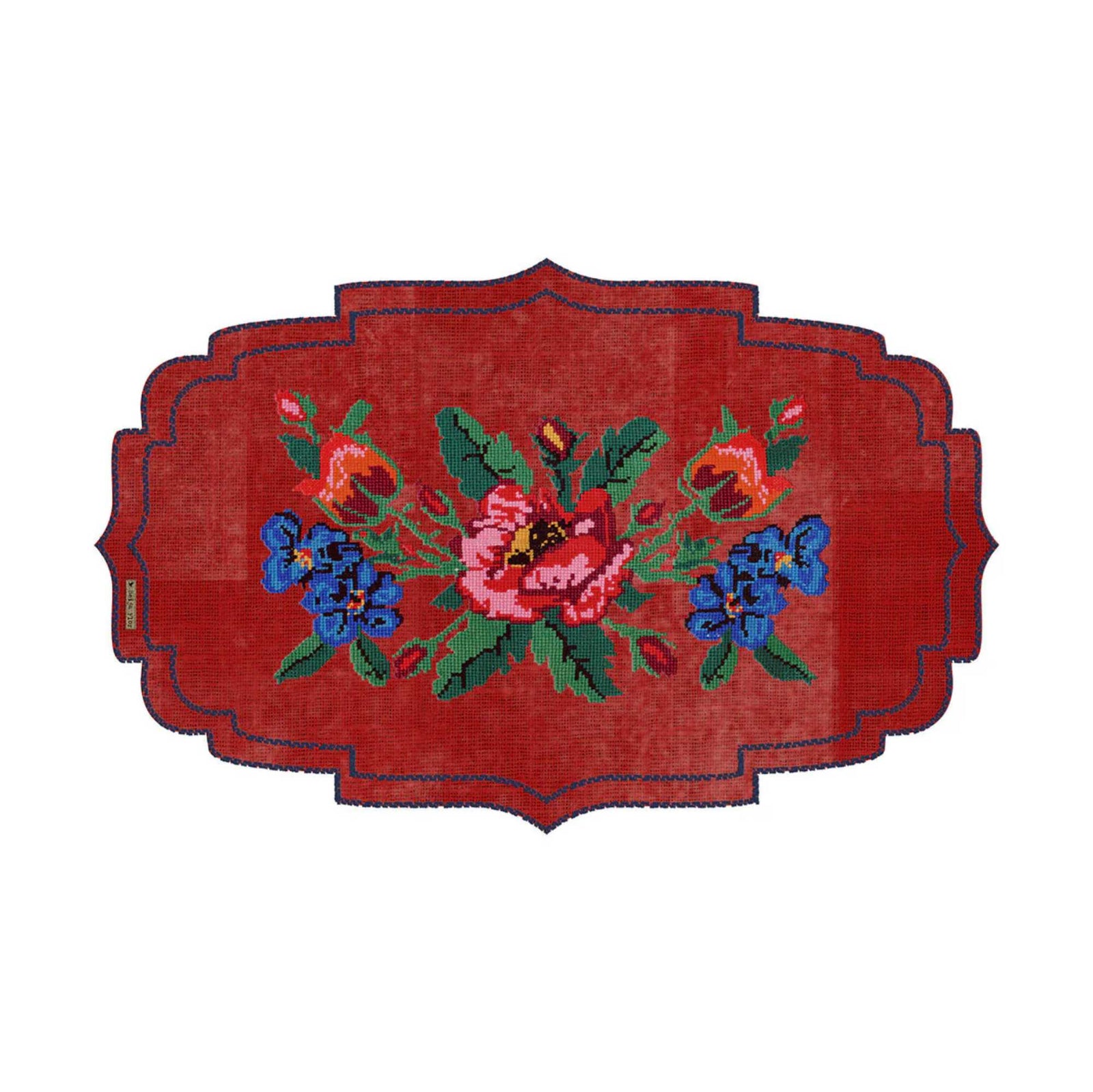 Beija Flor Gobelin Red Cutout Vinyl Placemat