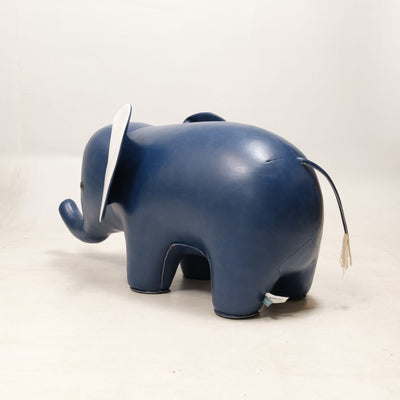 refurbished | Zuny Giant Elephant Home Deco , Midnight Blue/White