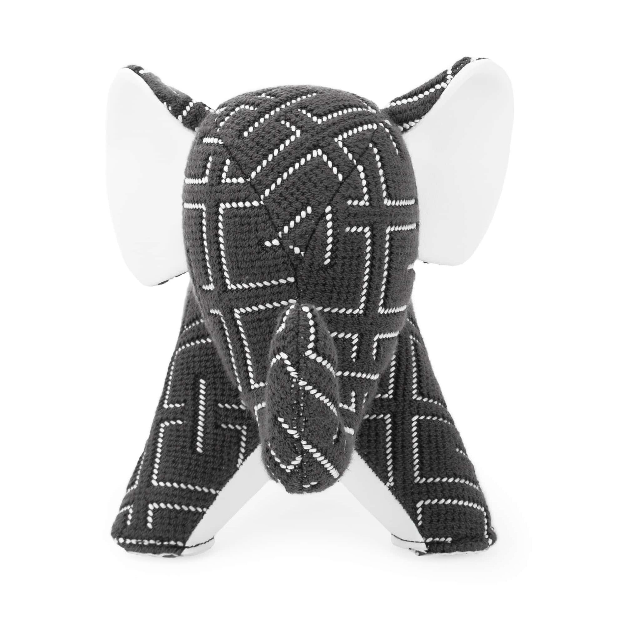 Zuny bookend, elephant abby black (kvadrat grid)