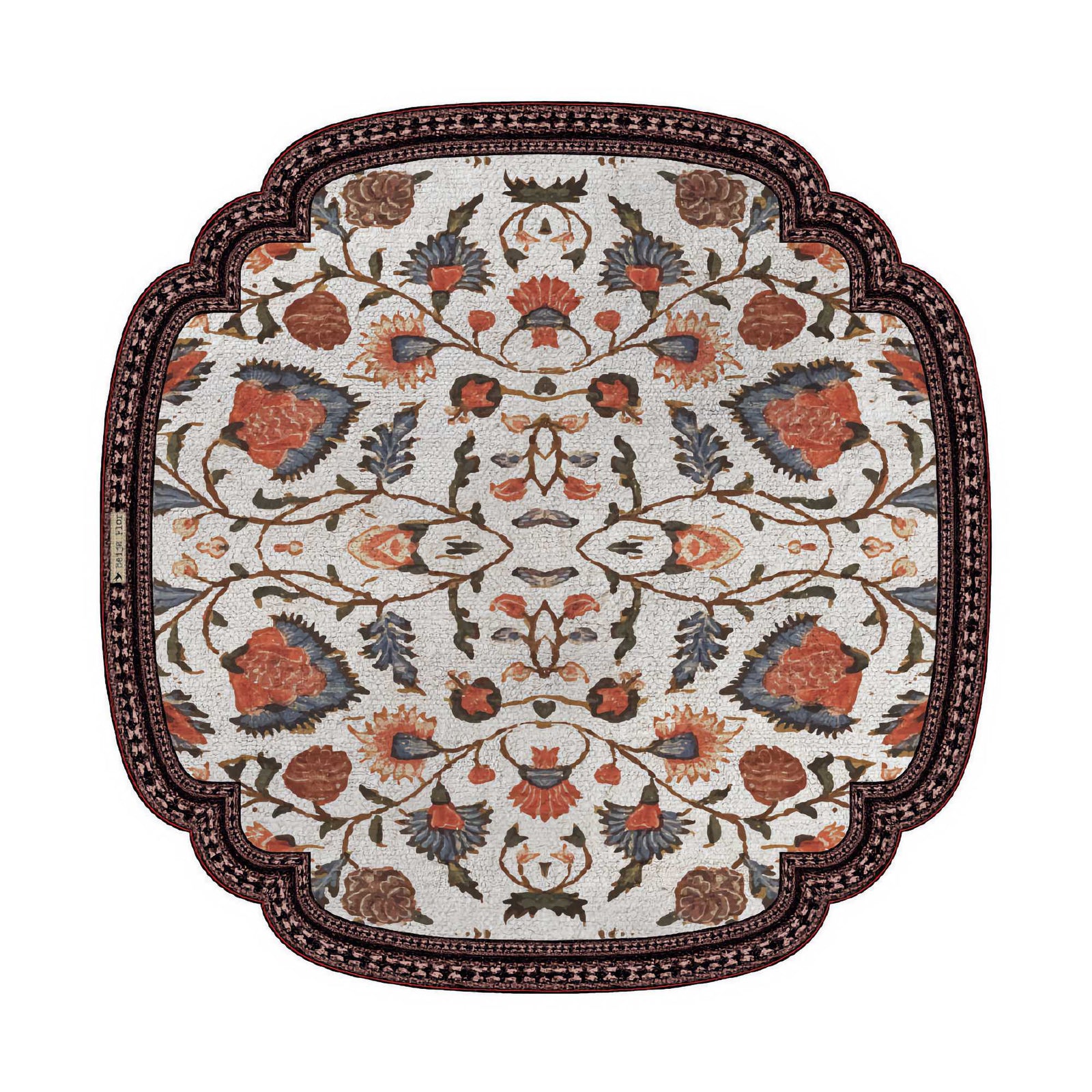 Beija Flor Bohemian Garden White Cutout Vinyl Placemat