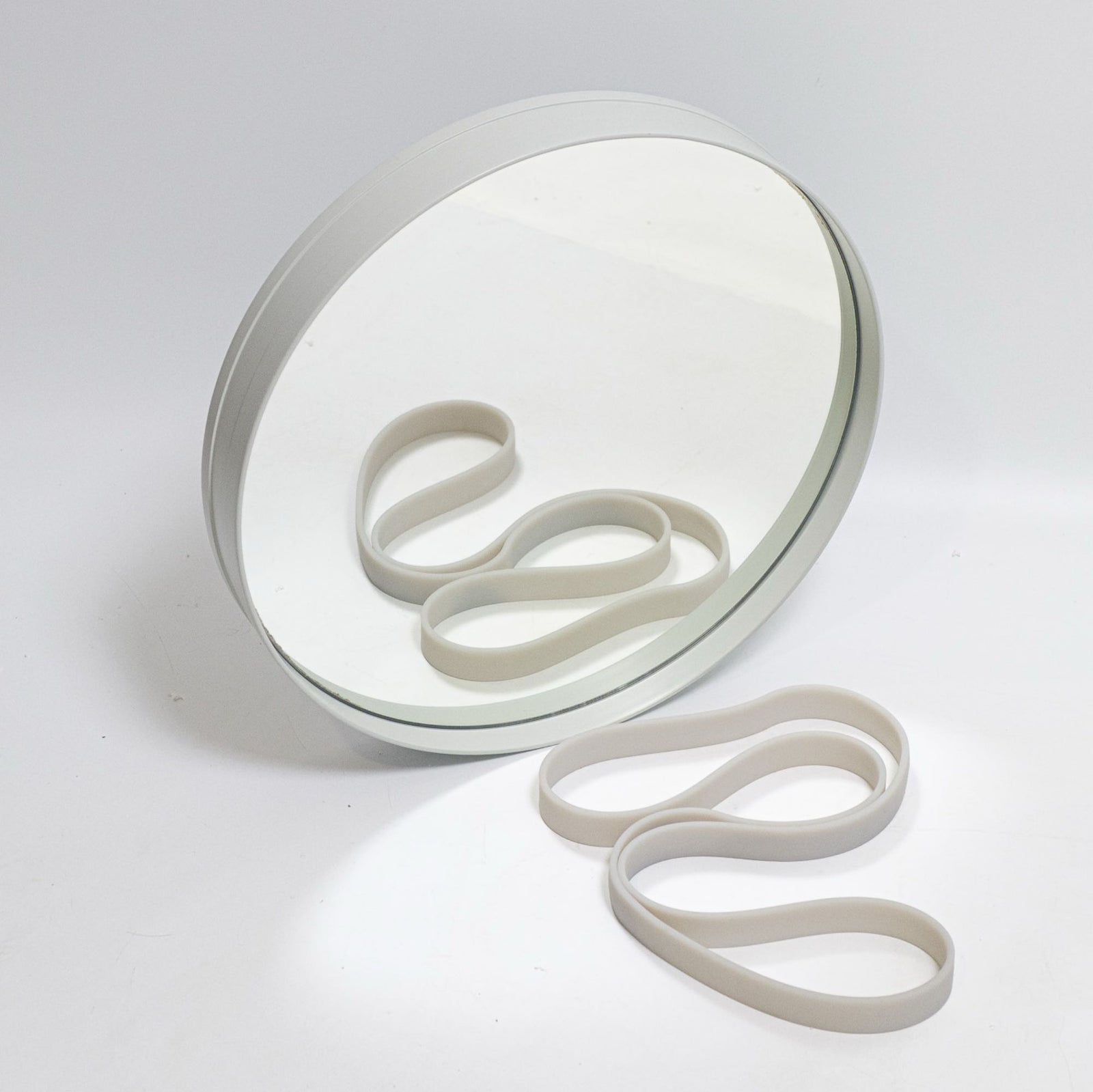 ex-display | Hay Strap mirror ø50, light grey