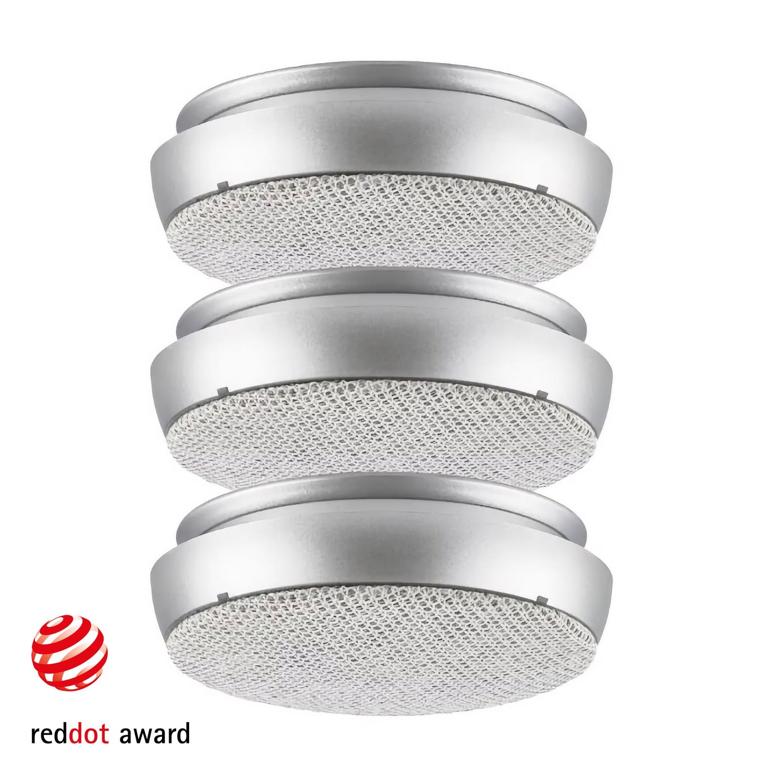 Jacob Jensen Optical smoke alarm pack of 3, silver