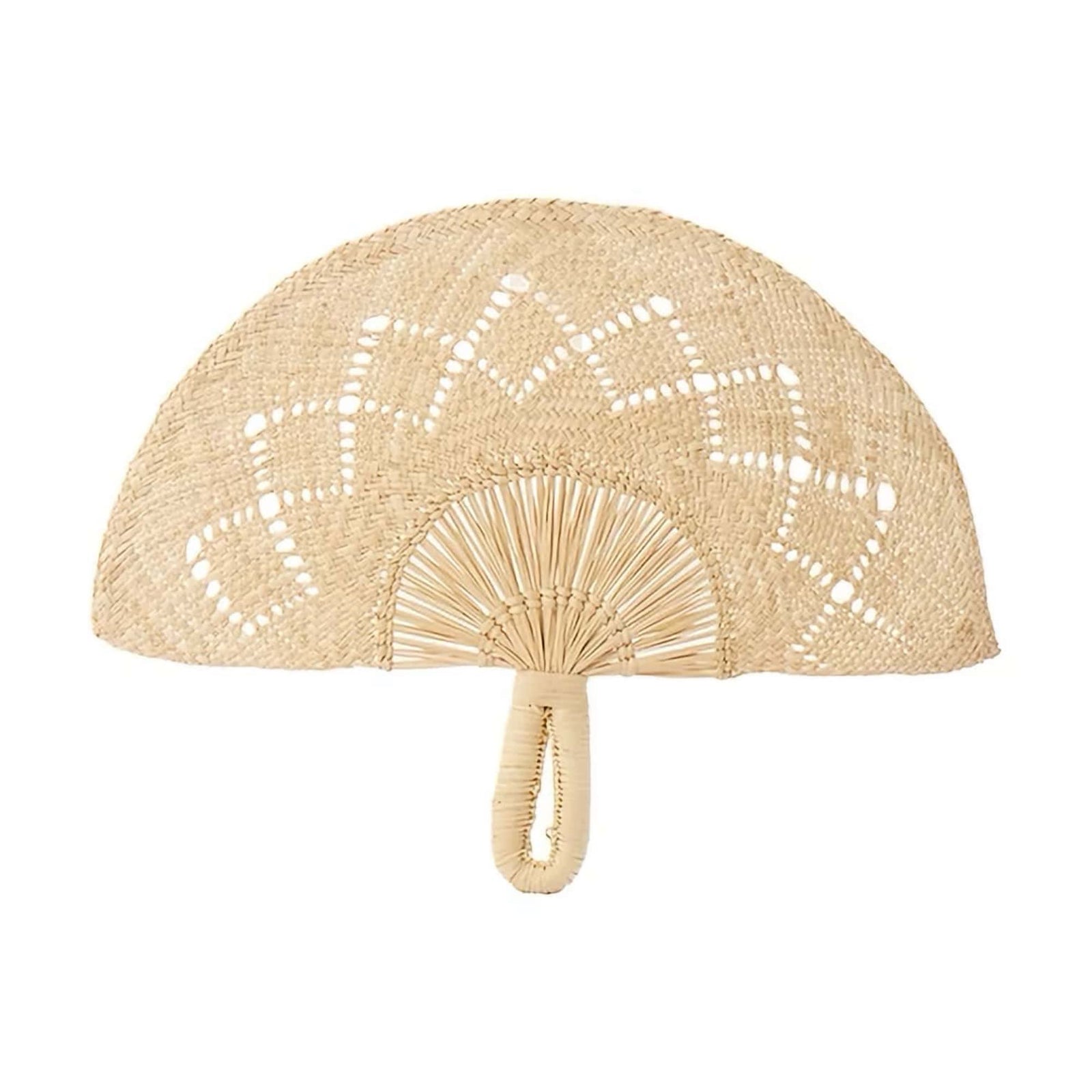 Coro Cora Toquilla Frilly hand fan, natural