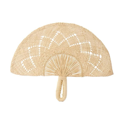 Coro Cora Toquilla Frilly hand fan, natural