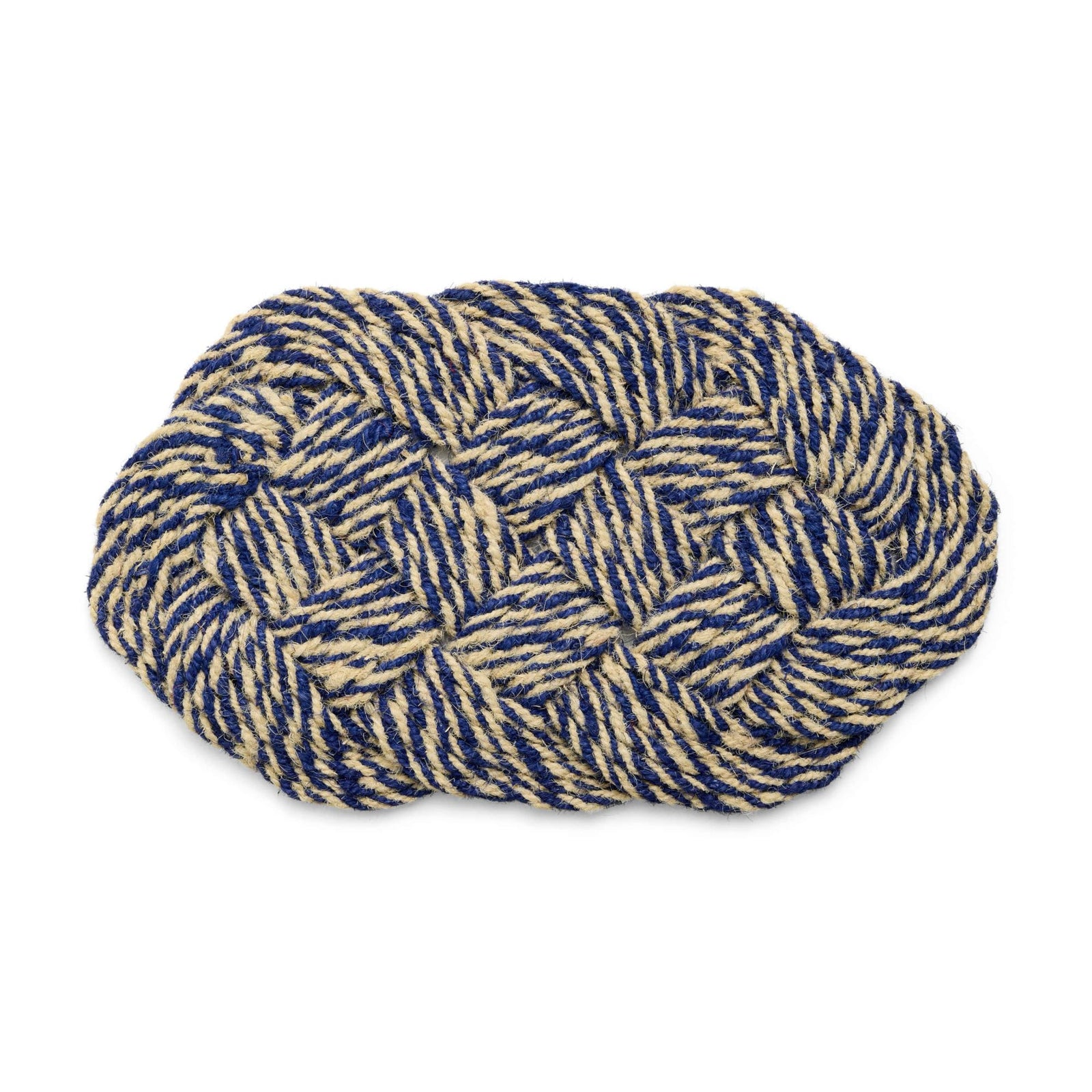 Hay Coco Swirl doormat, blue/off white
