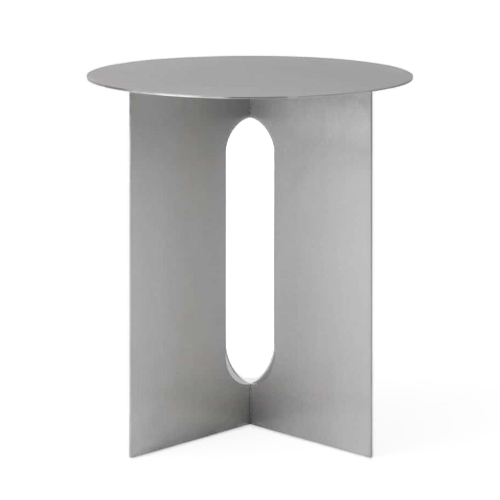 Audo Copenhagen Andgrogne side table, brushed steel