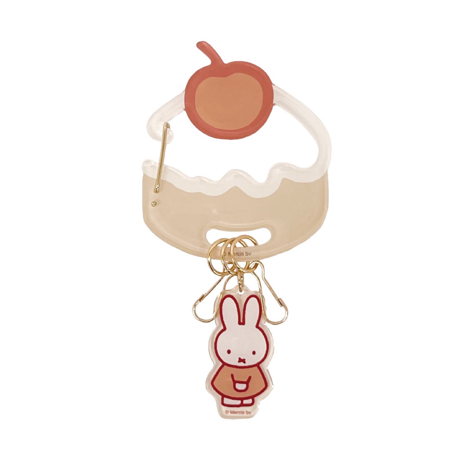 Miffy Cake Shaped key charm, cherry