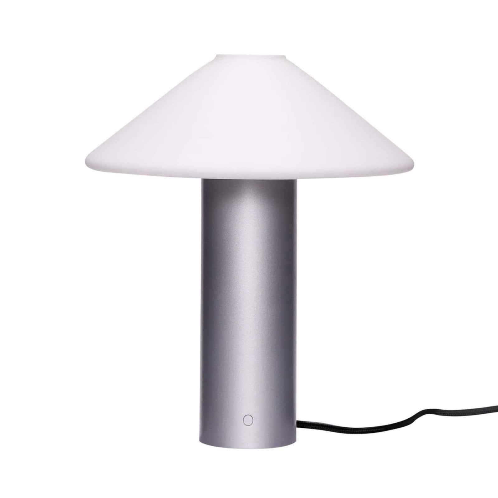 Hubsch Orbit table lamp, metallic silver