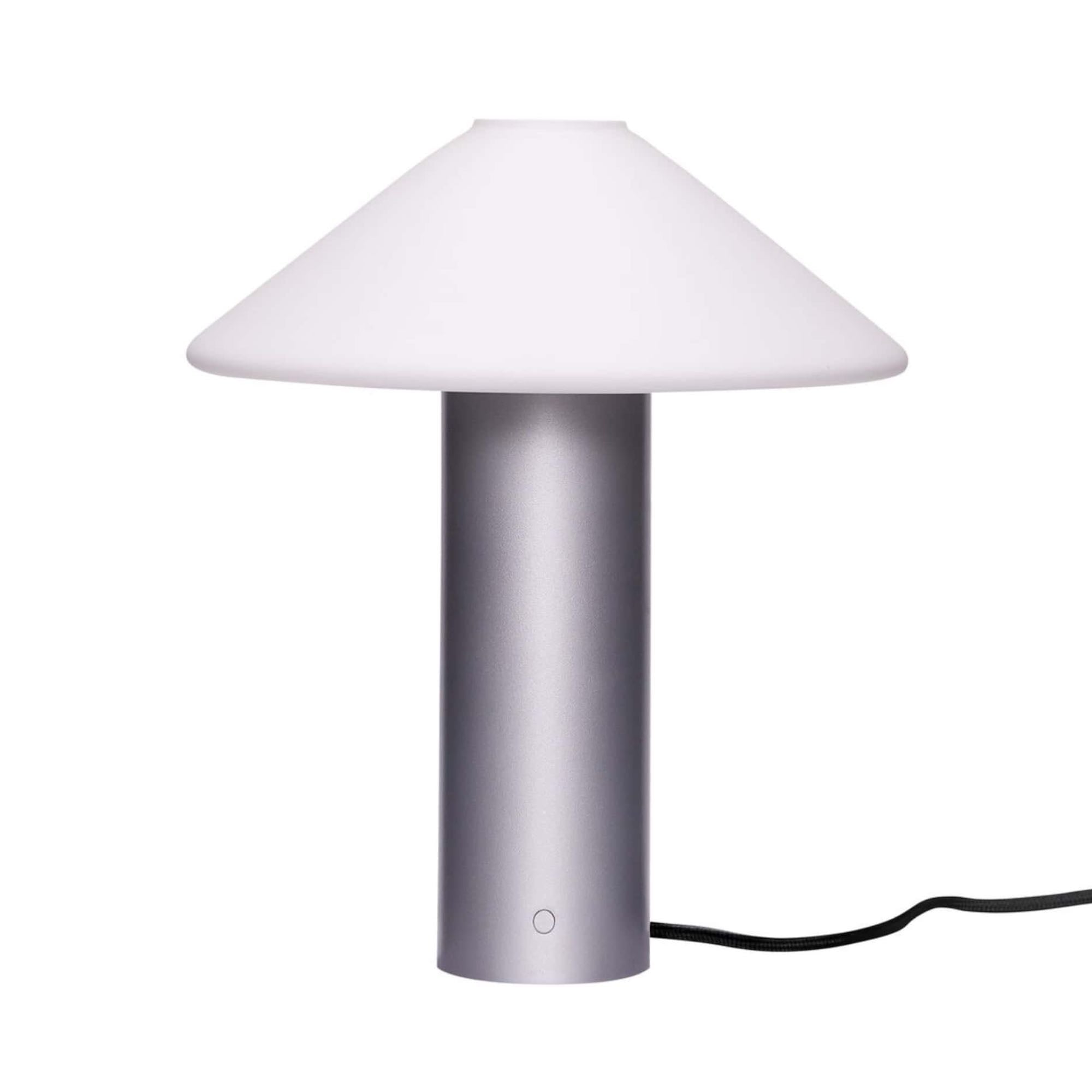 Hubsch Orbit table lamp, metallic silver