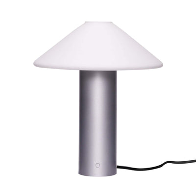 Hubsch Orbit table lamp, metallic silver
