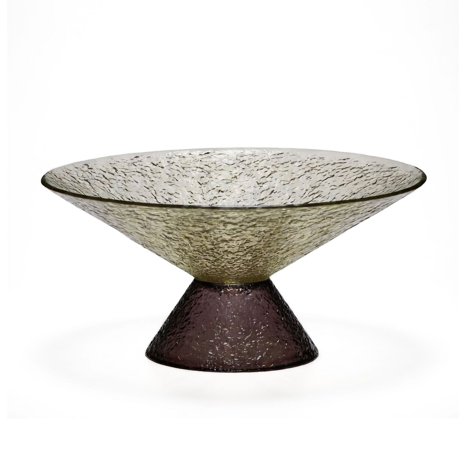 Hubsch Bonbon Glass Bowl Large, Green/Brown
