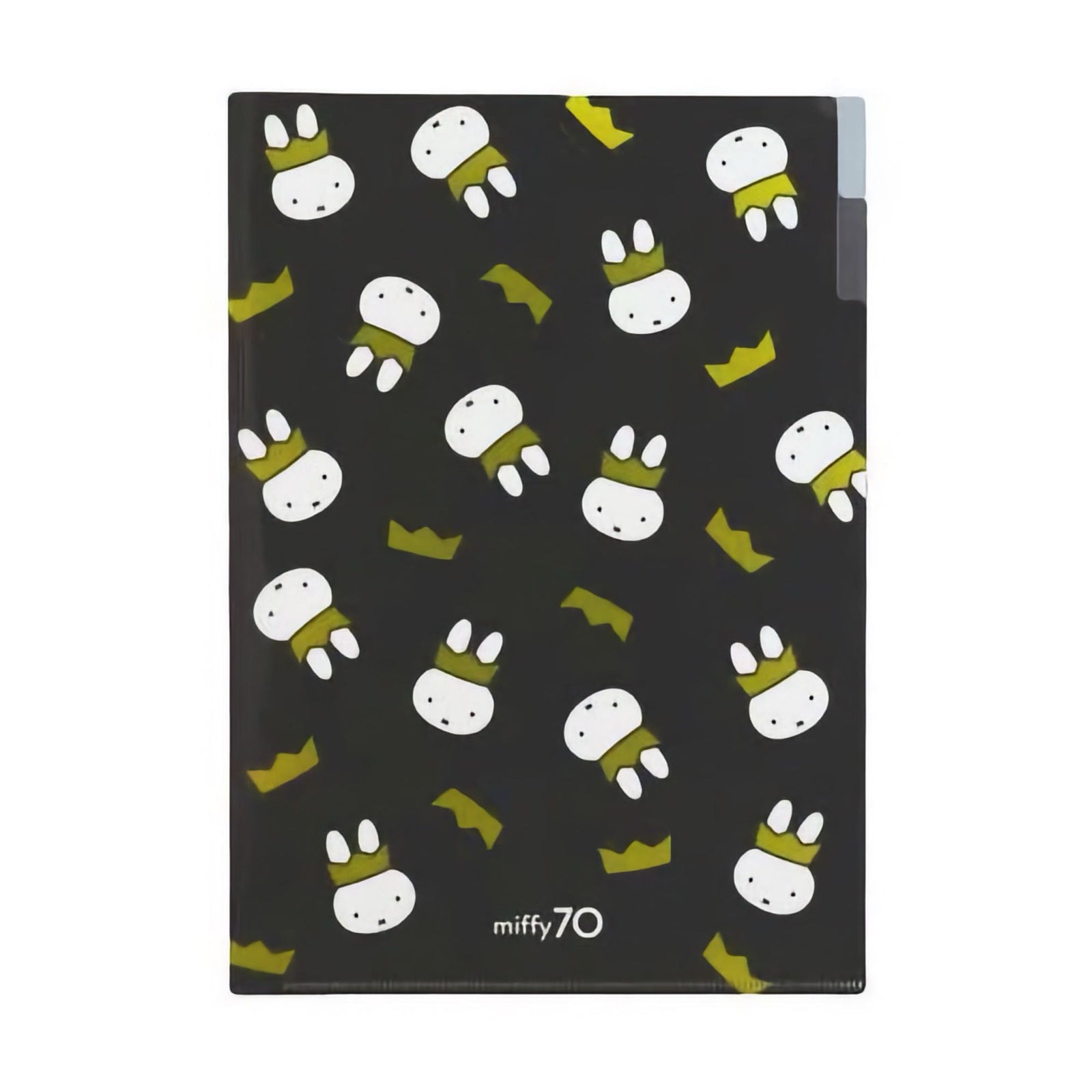 Miffy 70th Anniversary A4 pocket clear file, black