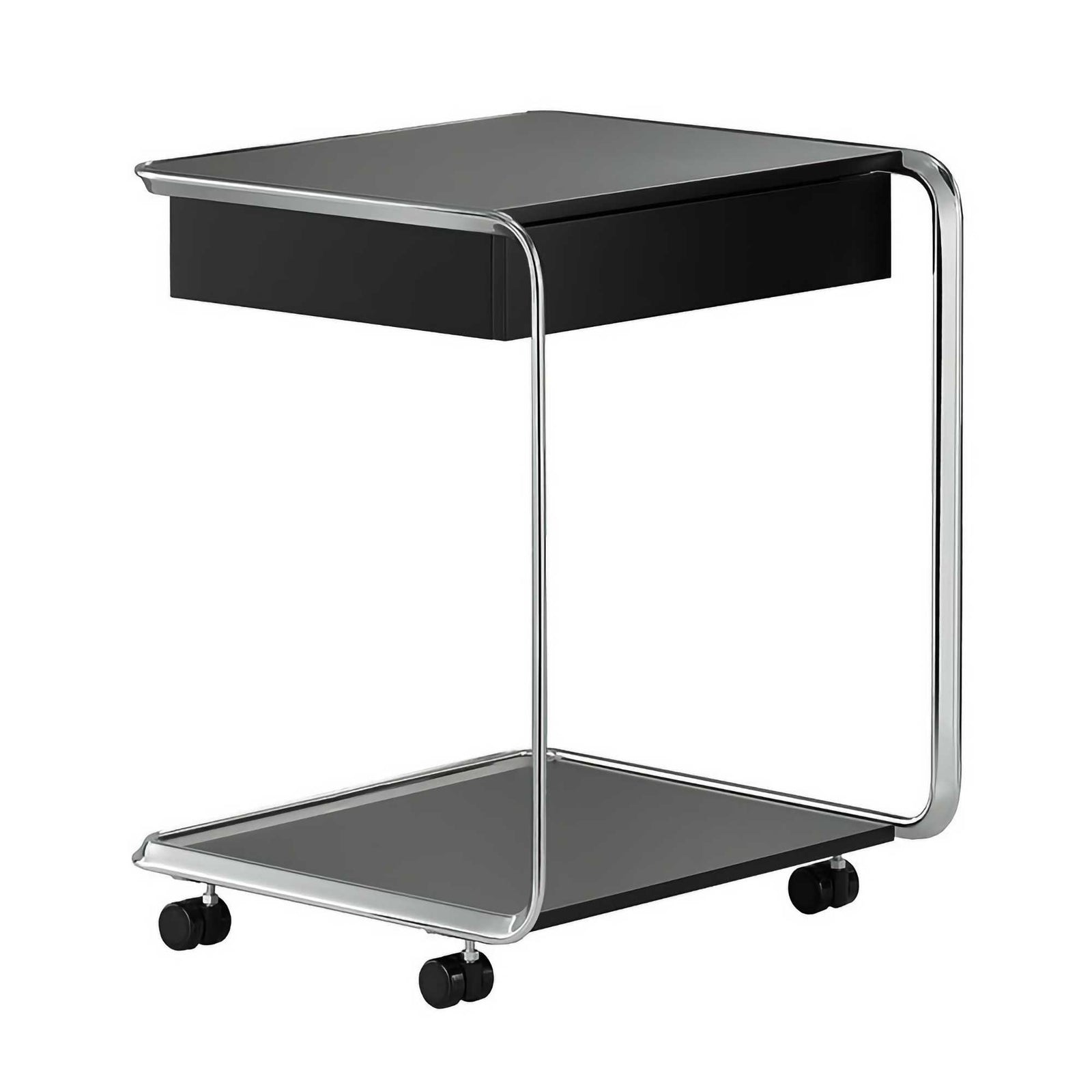 Tecta K3CR trolley, chromed/black mdf