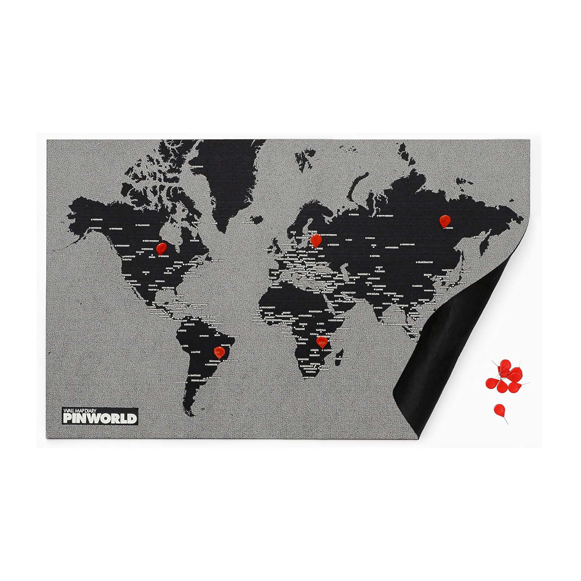 Palomar Pinworld by countries mini (77x48cm), black