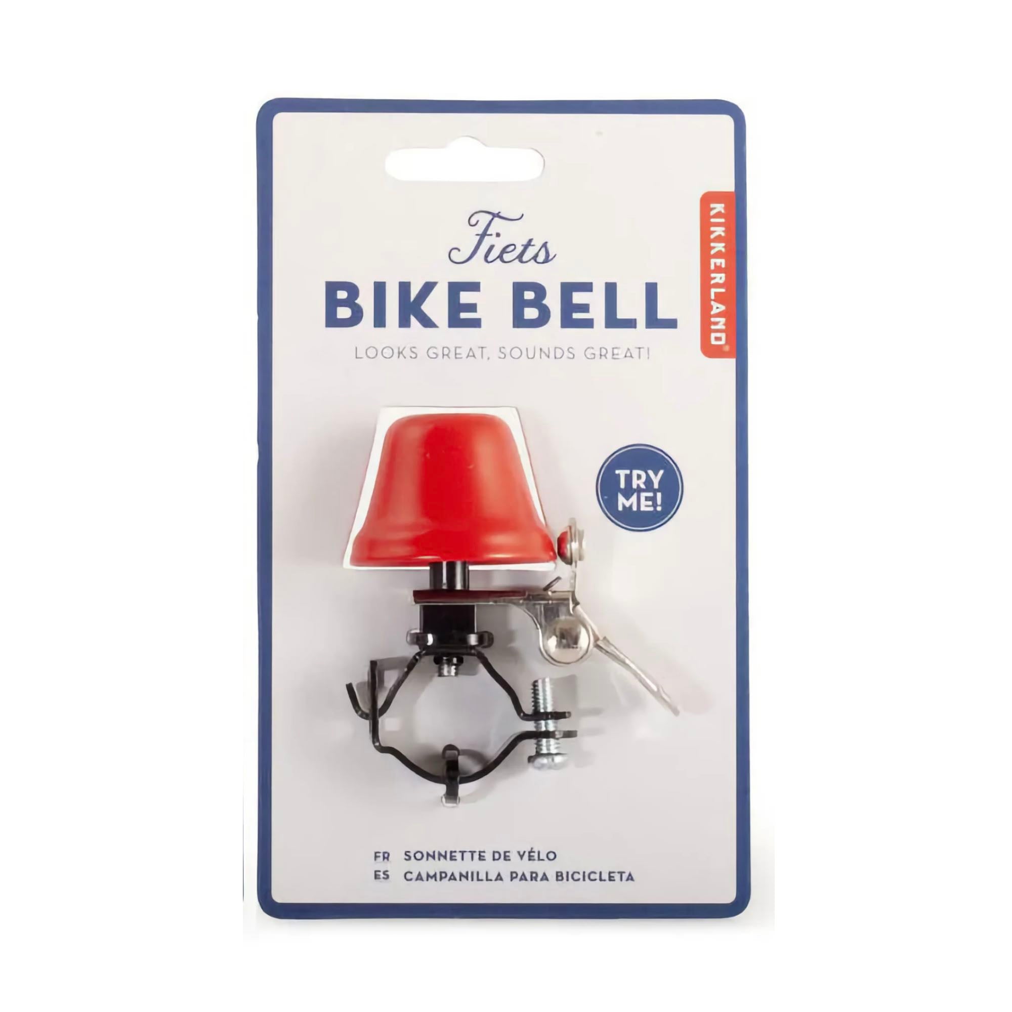Kikkerland Classic bike bell, red