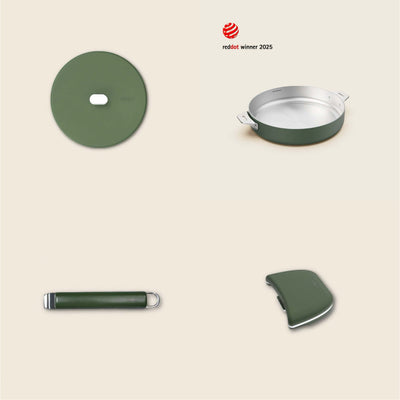 Cookut Marvellous stainless steel frying pan 24cm, fern