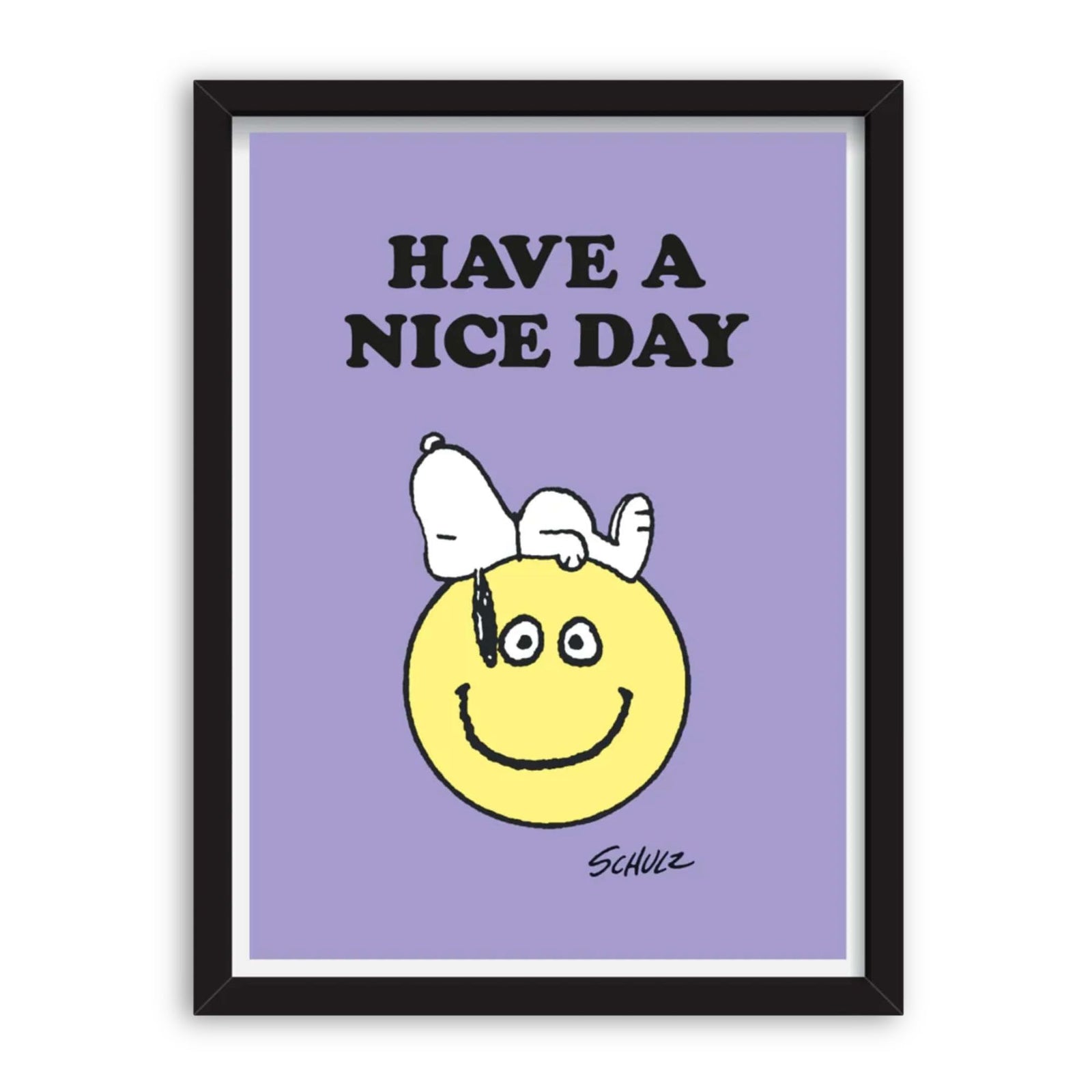 Magpie x Peanuts Art Edition A3 framed print, have a nice day