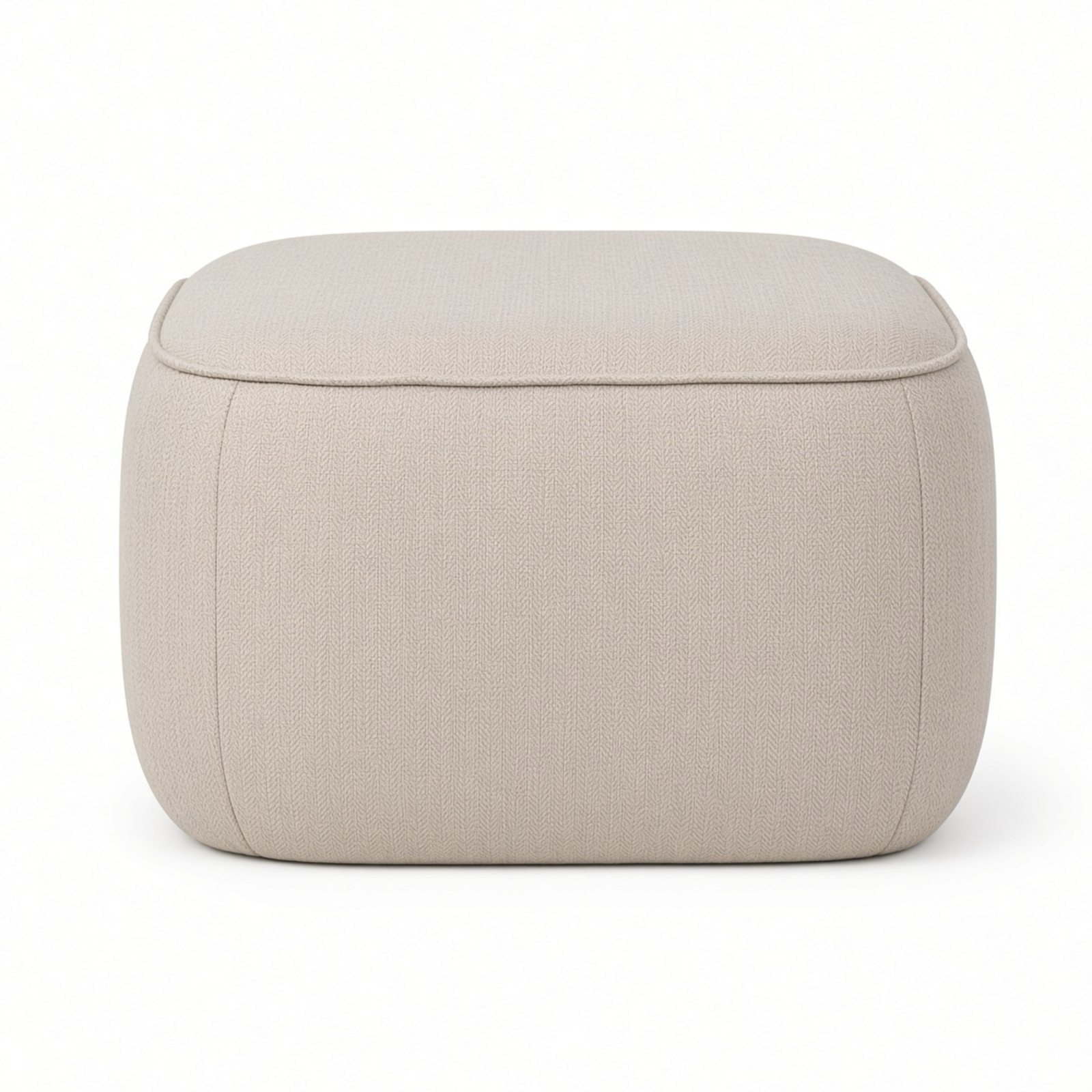 Cube pouffe, beige