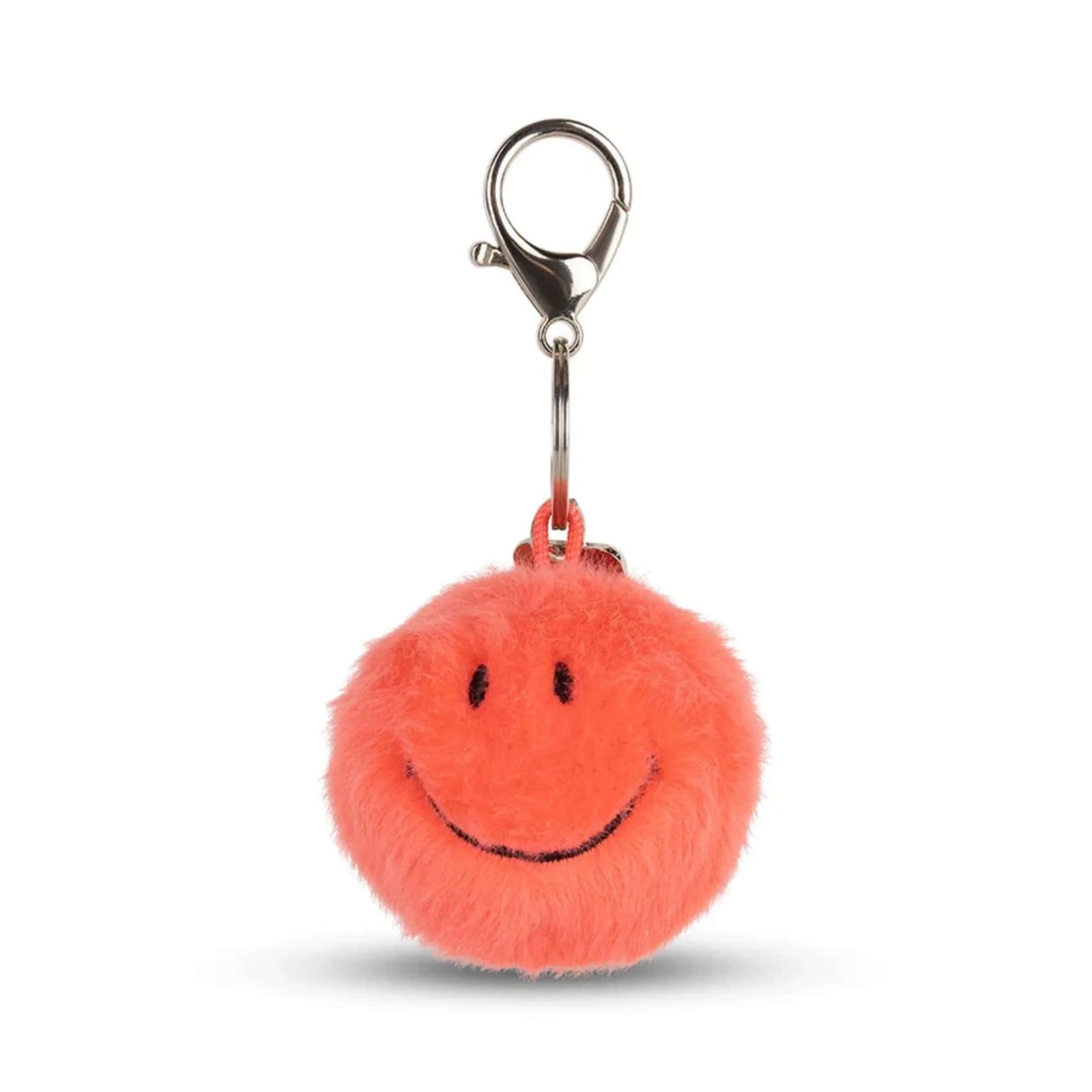 Bon Ton Toys Smiley ECO Fuzzy Bag Charm ø5.5, Bright Coral